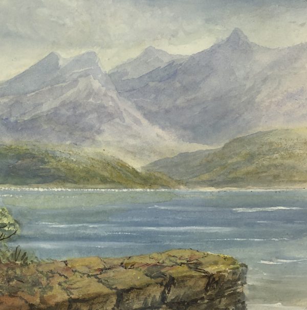 Winter Original Art - Mountains, C.1950