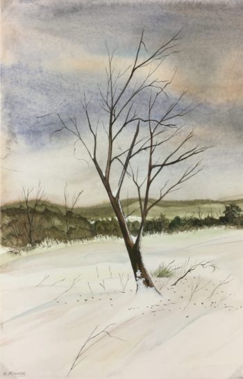 Winter Original Art - Winter, R. Fischer, C.1960