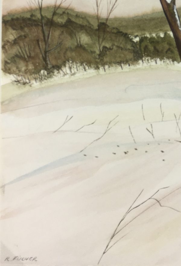 Winter Original Art - Winter, R. Fischer, C.1960
