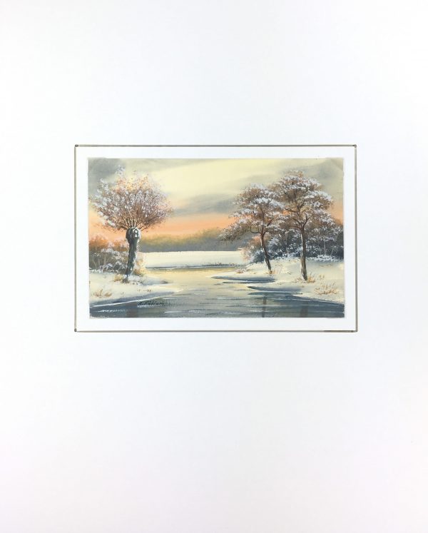 Winter Original Art - Winter Landscape , C.1970