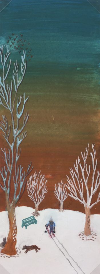 Winter Original Art - Winter Landscape, C.1950