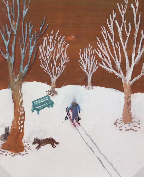 Winter Original Art - Winter Landscape, C.1950