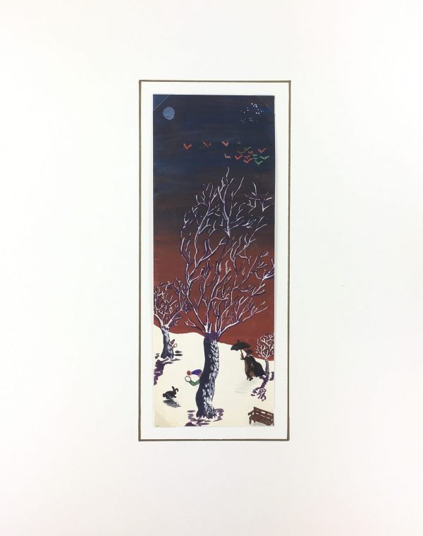 Winter Original Art - Winter Landscape, C.1950
