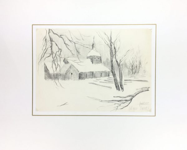 Winter Original Art - Country Church, Barret, C.1990
