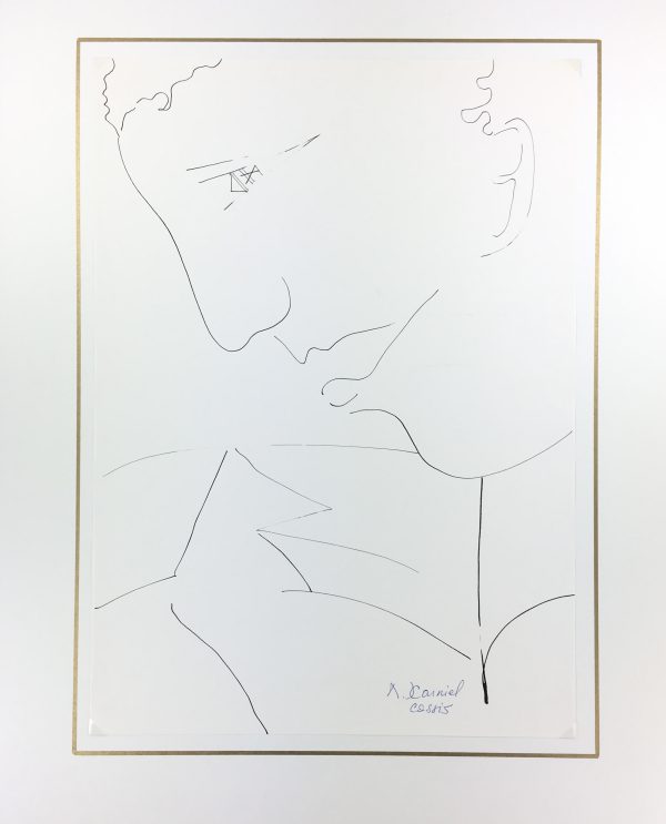 Black & White Modern Original Art - Silhouette, Cassis, c.1980