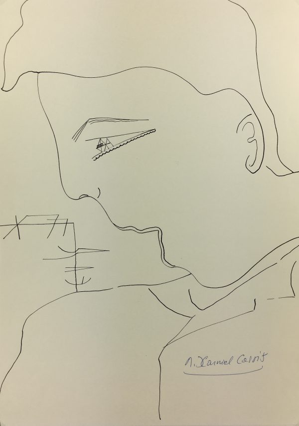 Black & White Modern Original Art - Silhouette, Cassis, c.1980