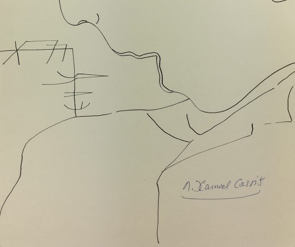 Black & White Modern Original Art - Silhouette, Cassis, c.1980
