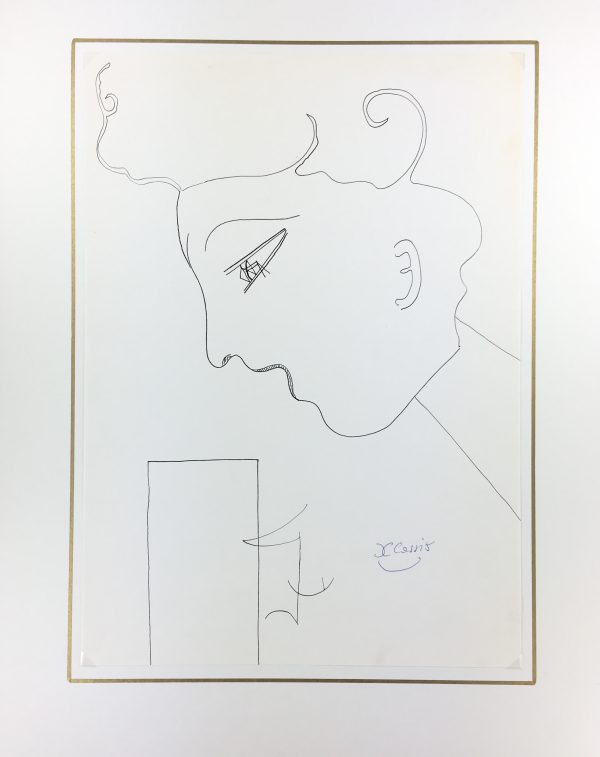 Black & White Modern Original Art - Silhouette, Cassis, c.1980