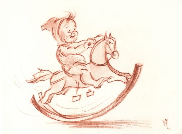 Children Original Art - Le Petit, Signed, V.R., c. 1950