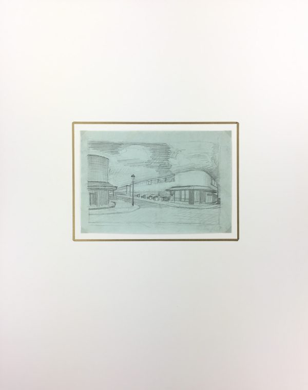 City Life Original Art - Street Corner, Albert Vialé, C.1990