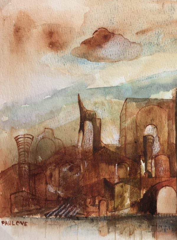 City Life Original Art - Surreal City, Paul Ove, C.1990
