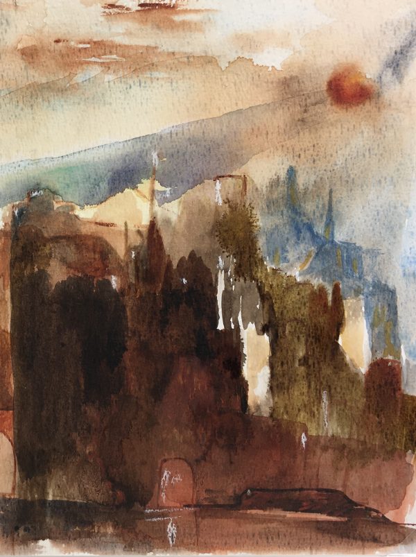 City Life Original Art - Surreal City, Paul Ove, C.1990