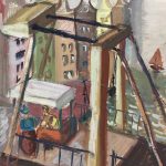 City Life Original Art - Dutch Bridge, Schnerb, 1953