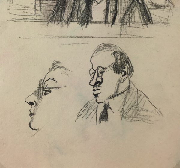 City Life Original Art - New York Library, Albert Vialé, 1935