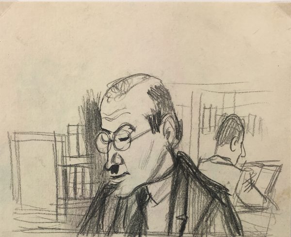 City Life Original Art - New York Library, Albert Vialé, 1935