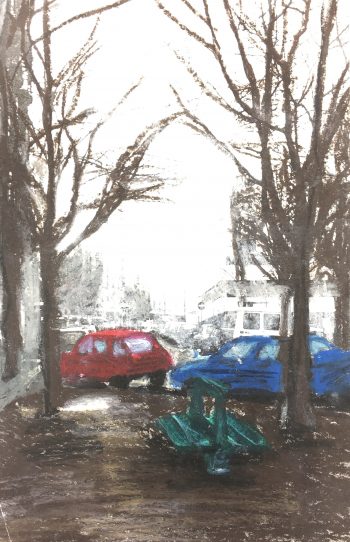 City Life Original Art - Cityscape, French, C.1970