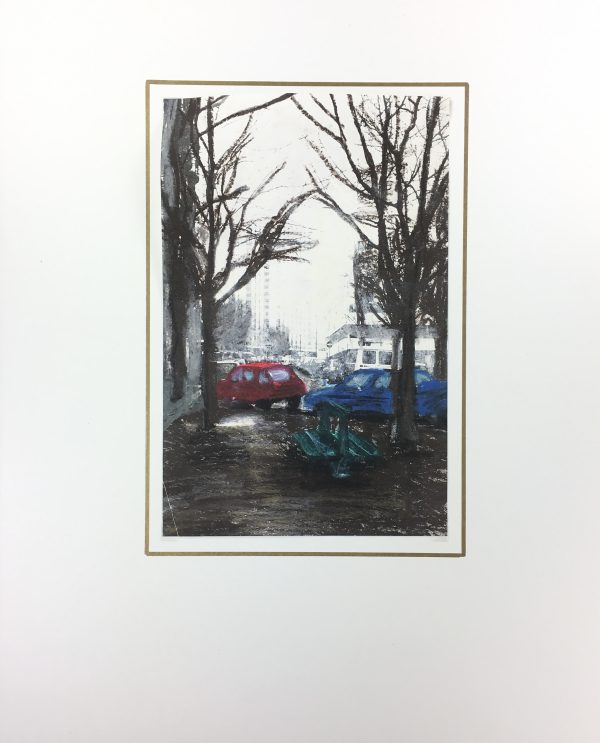 City Life Original Art - Cityscape, French, C.1970