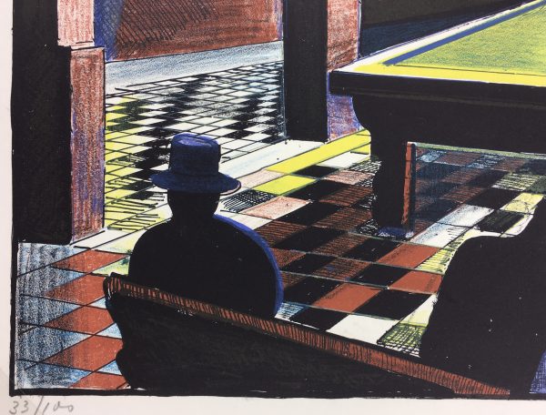 City Life Original Art - billiard Club, C. Torrallardona, C.1960