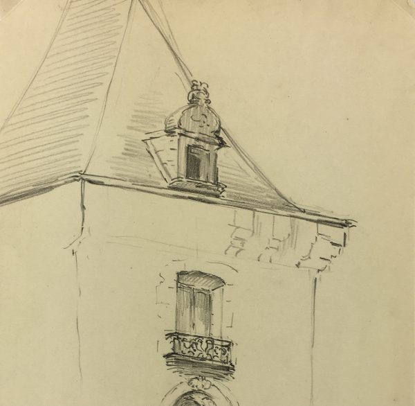 Places Drawings Original Art - Montimer, Pencil, 1936