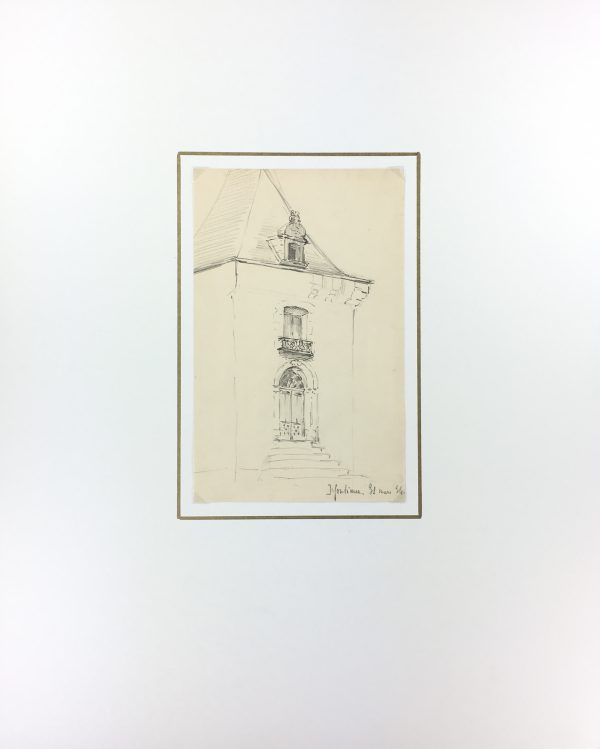 Places Drawings Original Art - Montimer, Pencil, 1936
