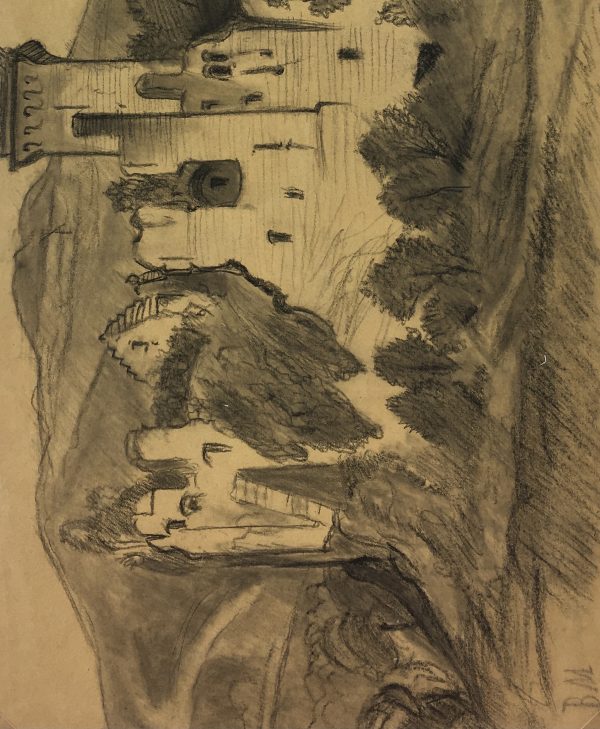 Places Drawings Original Art - Fortfied City, B.M., c. 1910