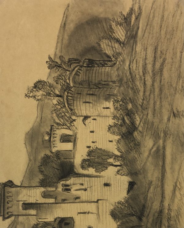 Places Drawings Original Art - Fortfied City, B.M., c. 1910