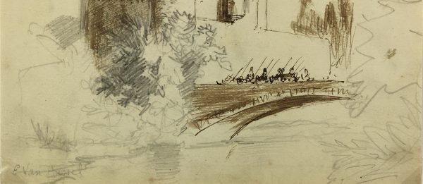 Places Drawings Original Art - The Fortress, E. Van Hussel, c. 1910