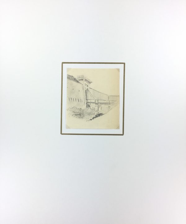 Places Drawings Original Art - The Drawbridge, French, c. 1920