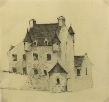 Places Drawings Original Art - Turrets, French, c. 1920