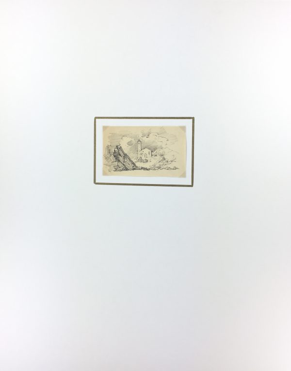 Places Drawings Original Art - The Church, French, c. 1920