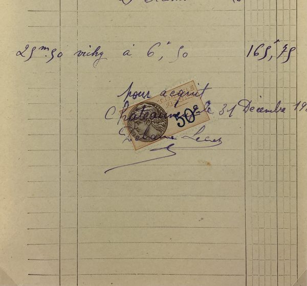 Duchess Manuscripts Original Art - Duchess Receipt, Hostery, 1928