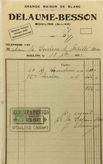 Duchess Manuscripts Original Art - Duchess Receipt, Handkerchiefs, 1922