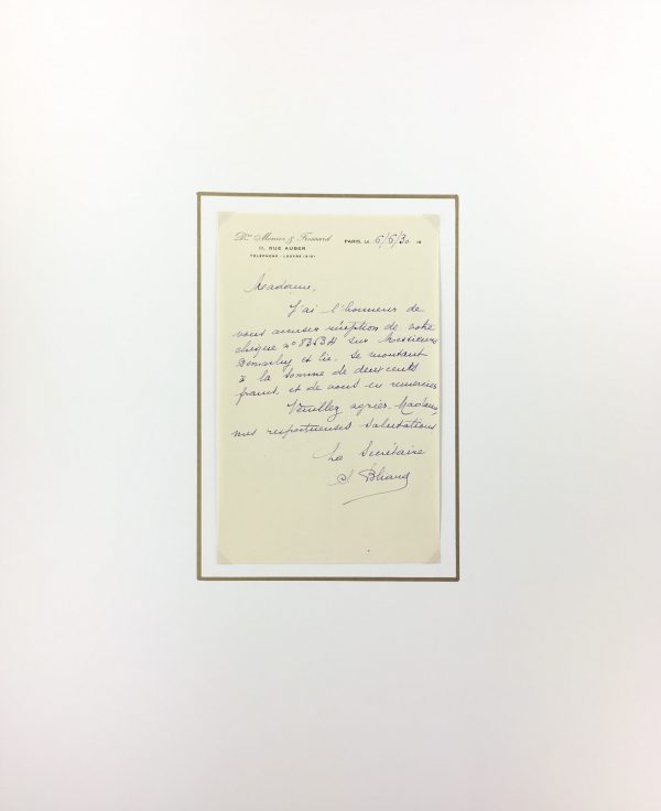 Duchess Manuscripts Original Art - Duchess Receipt, Medical Receipt, 1930