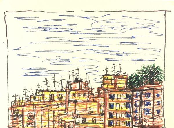 Europe Original Art - European Seaside, French, 1990s