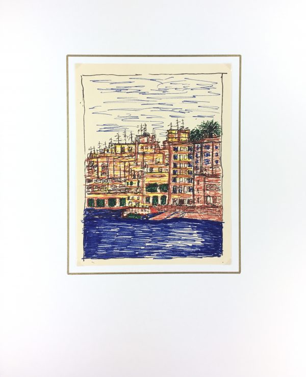 Europe Original Art - European Seaside, French, 1990s