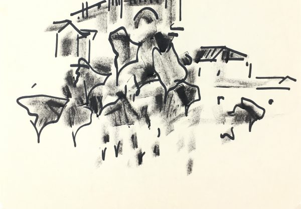 Europe Original Art - Mediterranean Hilltop, L. Pillot, c. 1950