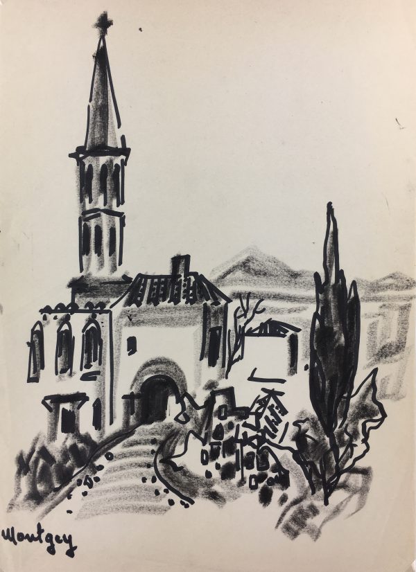 Europe Original Art - Montgey, France, L. Pillot, c. 1950