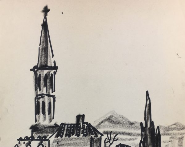 Europe Original Art - Montgey, France, L. Pillot, c. 1950