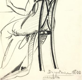 Fashion Original Art - 19th C. Chair, French, c. 1950