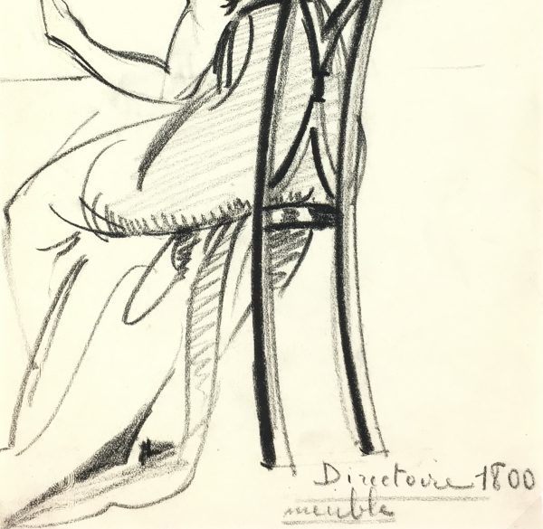 Fashion Original Art - 19th C. Chair, French, c. 1950