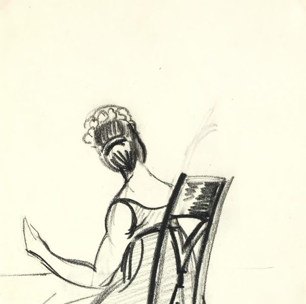 Fashion Original Art - 19th C. Chair, French, c. 1950