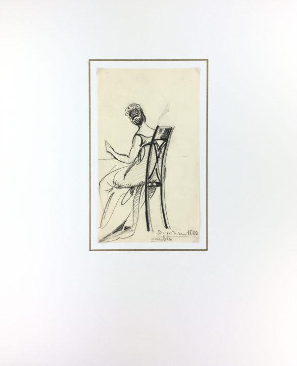 Fashion Original Art - 19th C. Chair, French, c. 1950