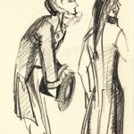 Fashion Original Art - 19th C. Fashion, French, c. 1950