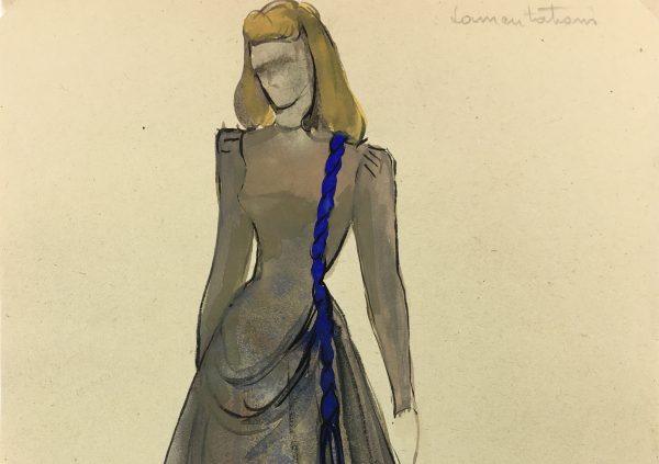 Fashion Original Art - Fashion, S. Lecoconnier, c.1920