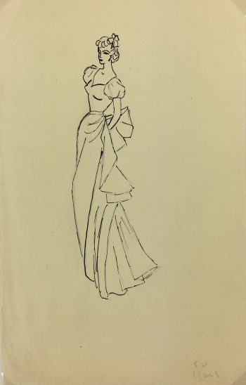 Fashion Original Art - Fashion, French, 1950
