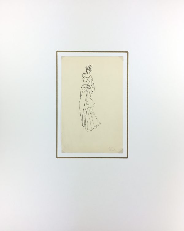 Fashion Original Art - Fashion, French, 1950
