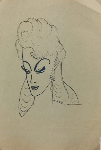 Fashion Original Art - Fashion, French, c.1950