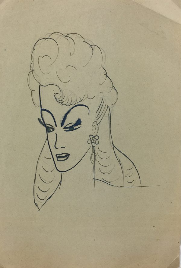 Fashion Original Art - Fashion, French, c.1950