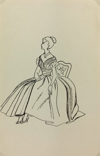 Fashion Original Art - Fashion, French, c.1950