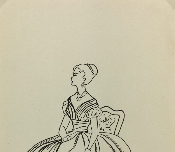 Fashion Original Art - Fashion, French, c.1950